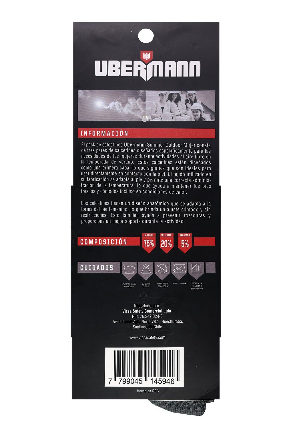 UBERMANN - Pack 3 Calcetines Summer mujer