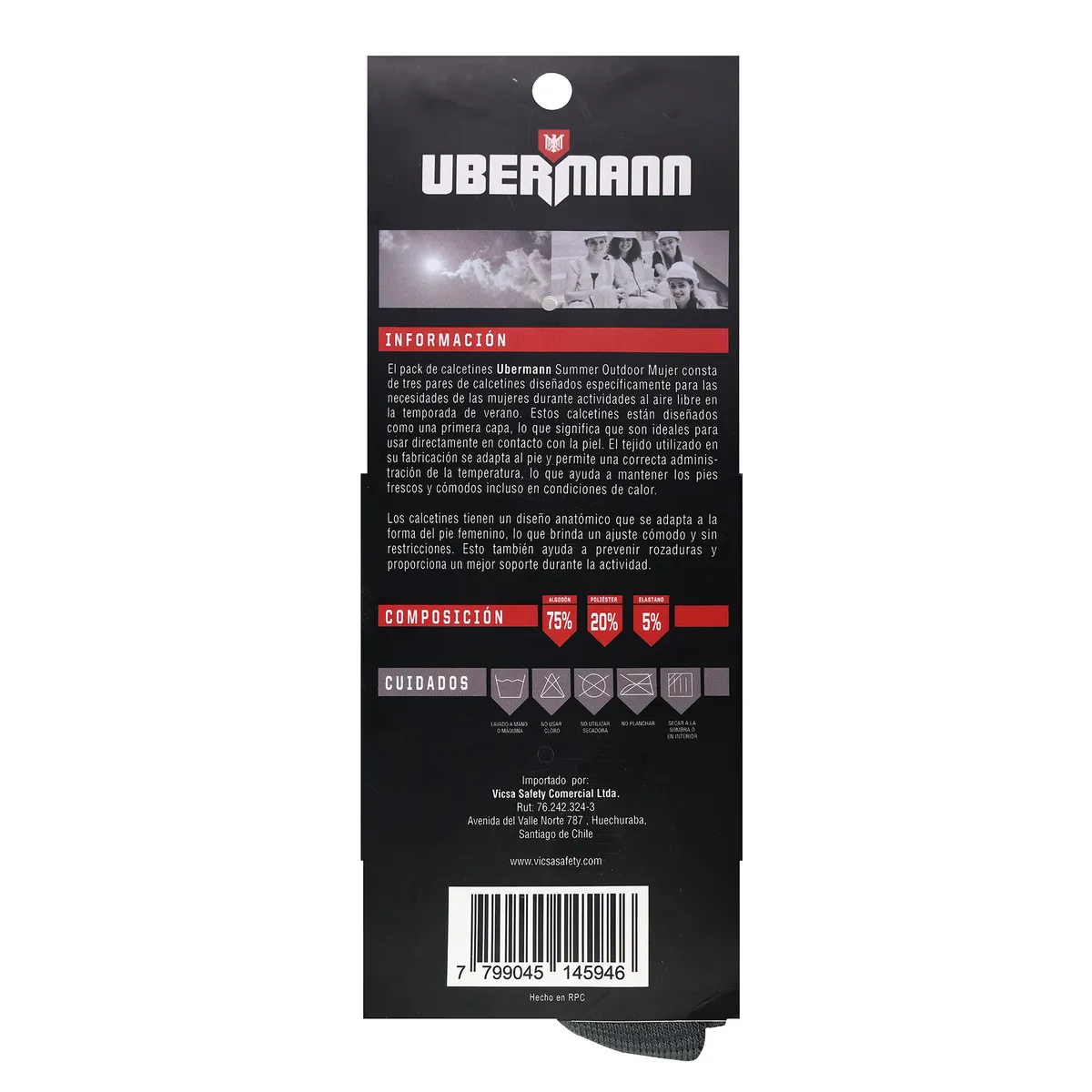 UBERMANN - Pack 3 Calcetines Summer mujer