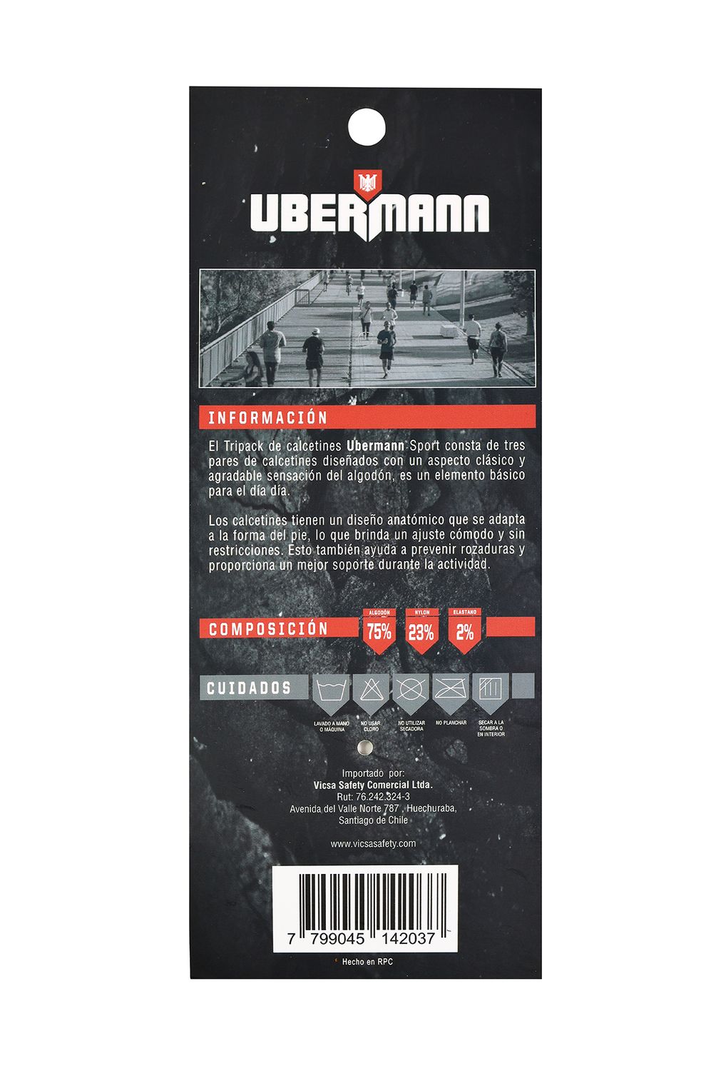 UBERMANN - Pack 3 Calcetas Sport