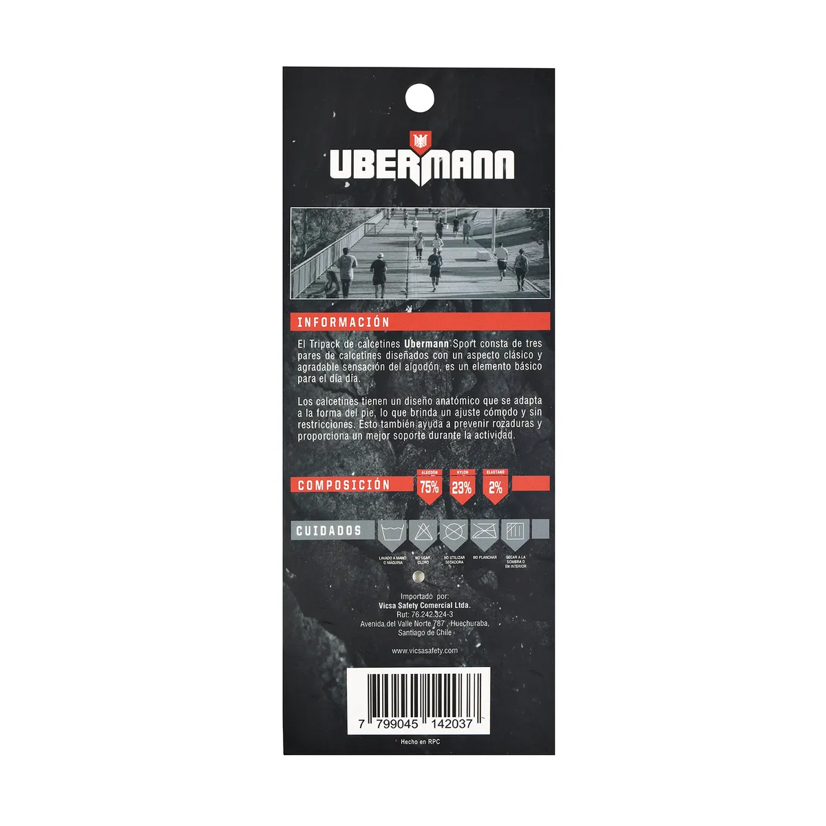 UBERMANN - Pack 3 Calcetas Sport