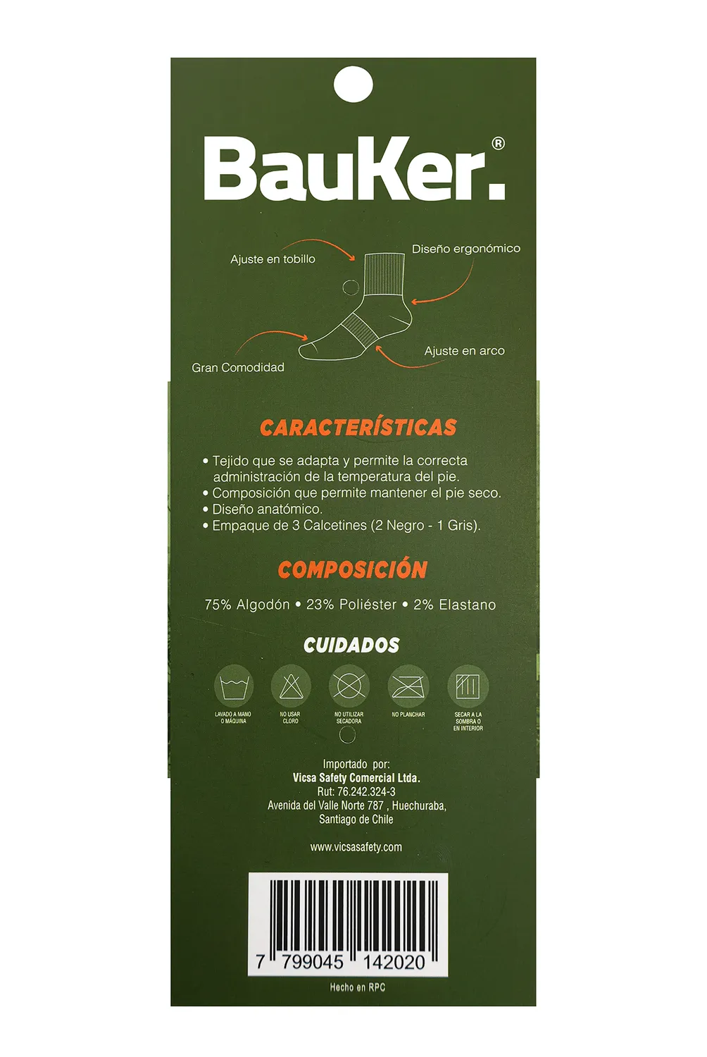 BAUKER - Pack 3 Calcetas Sport
