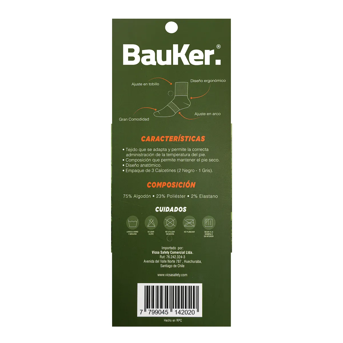 BAUKER - Pack 3 Calcetas Sport
