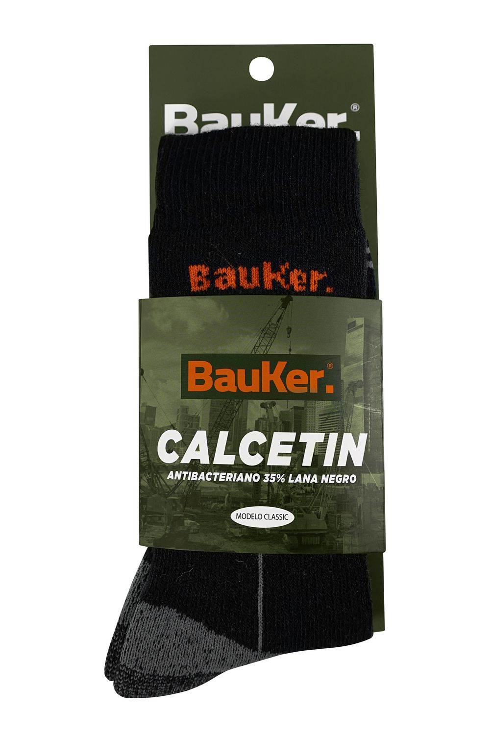 BAUKER - Calcetin 35% lana negro