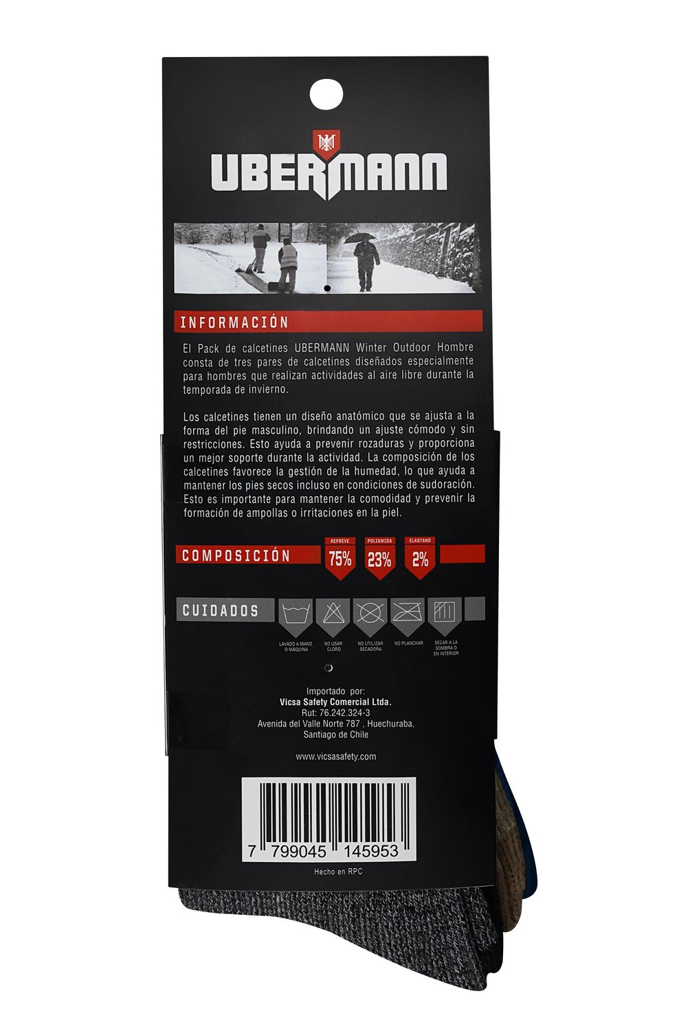 UBERMANN - Pack 3 Calcetines Winter hombre