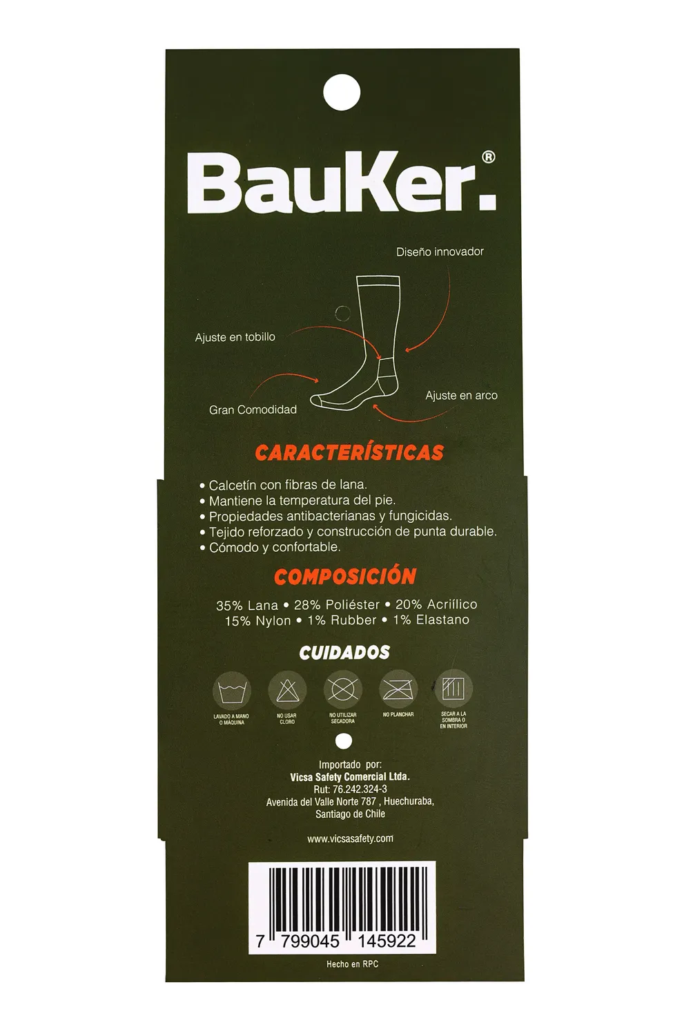 UBERMANN - Calcetin cobre 35% lana mujer