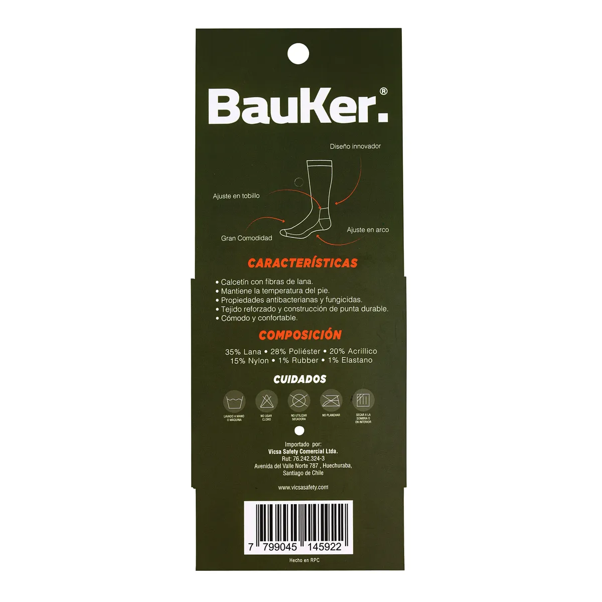 UBERMANN - Calcetin cobre 35% lana mujer