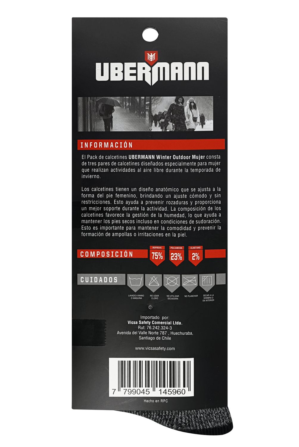 UBERMANN - Pack 3 Calcetines Winter mujer