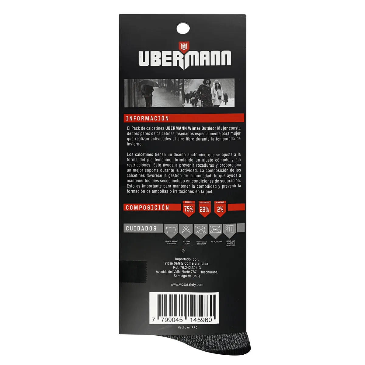 UBERMANN - Pack 3 Calcetines Winter mujer