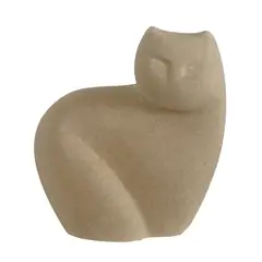 CERAMICA ESPEJO - Figura decorativa gato pequeño 15cm, colección animal mate
