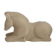CERAMICA ESPEJO - Figura decorativa cebra 19 cm, colección animal mate