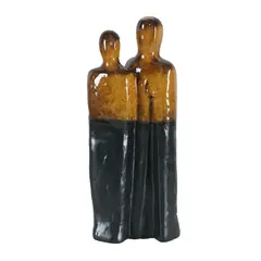 CERAMICA ESPEJO - Figura decorativa pareja rustica 33cm, colección human