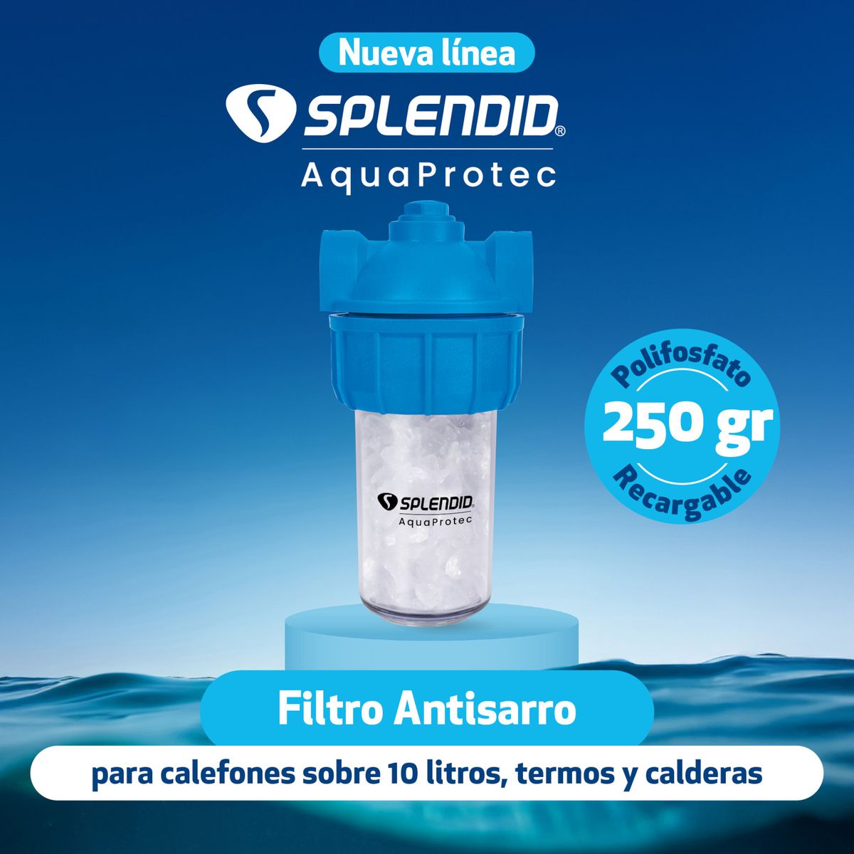 SPLENDID - Filtro antisarro calefon/termo/caldera