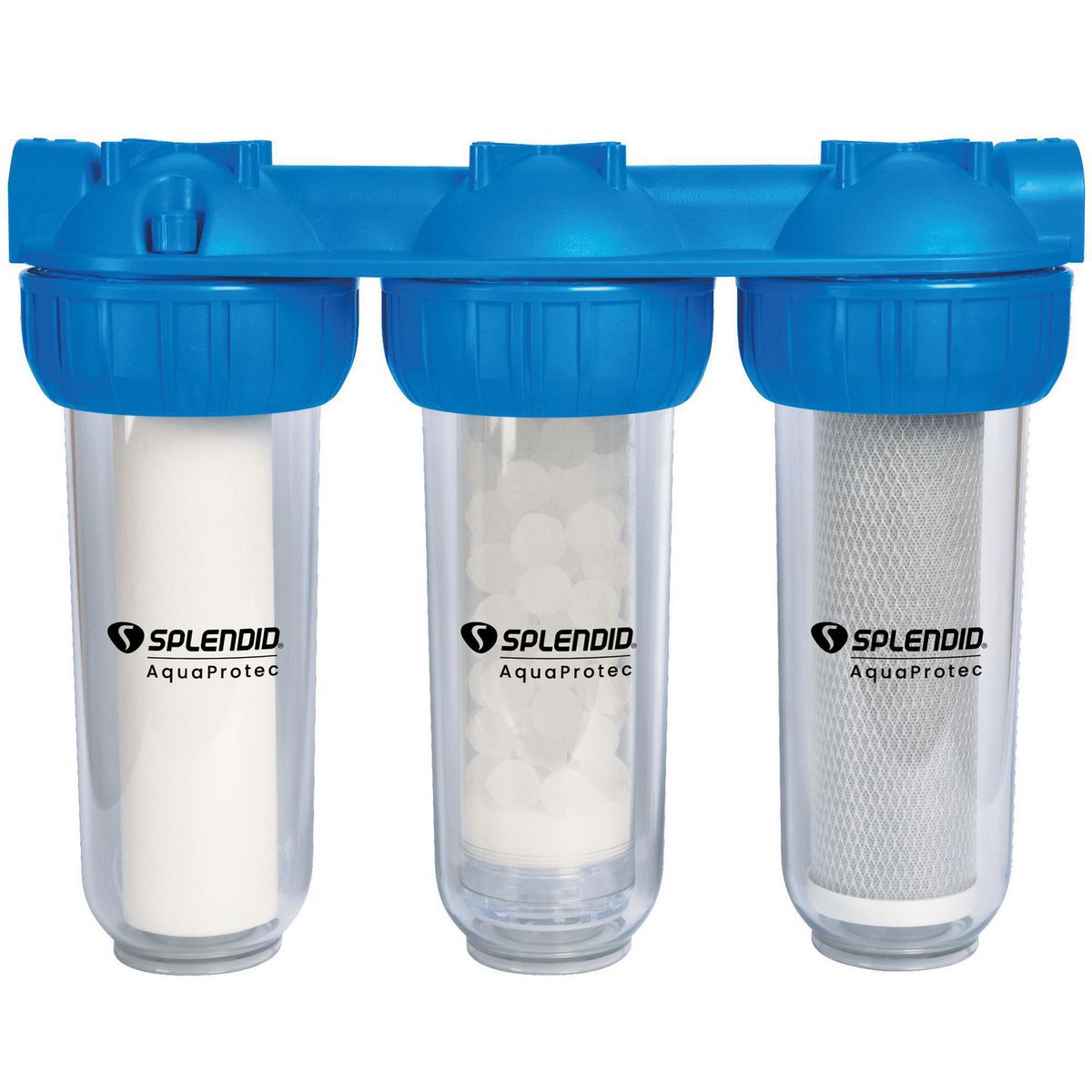 SPLENDID - Filtro Triple Antisarro, Sedimentos y Cloro