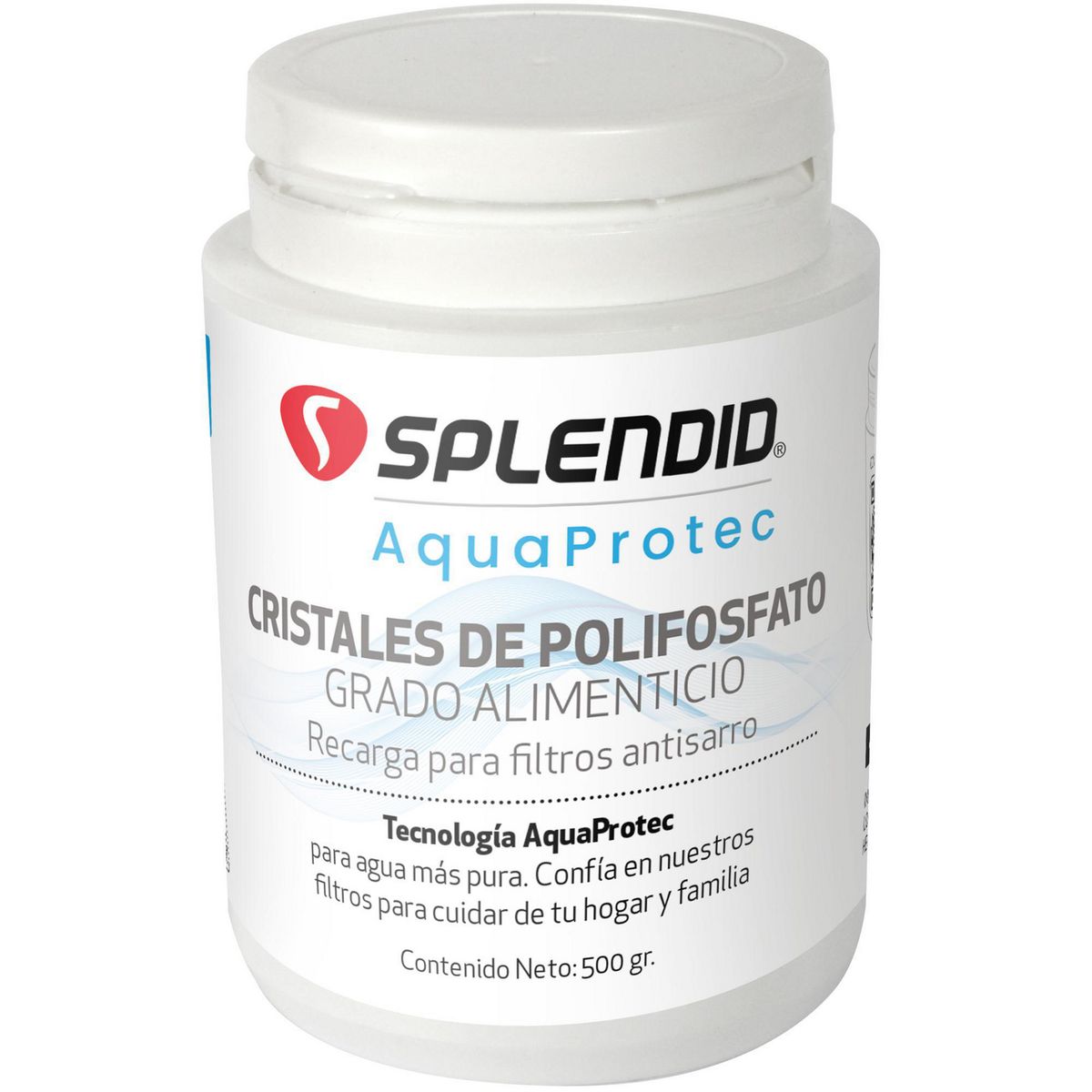 SPLENDID - Recarga Cristales Polifosfato 500 gr para Filtros Antisarro