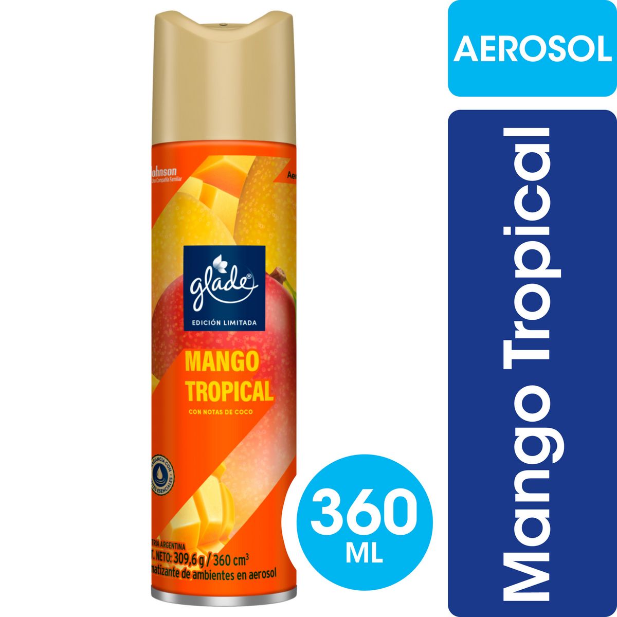 GLADE - Aromatizante en aerosol Mango 0.36 l