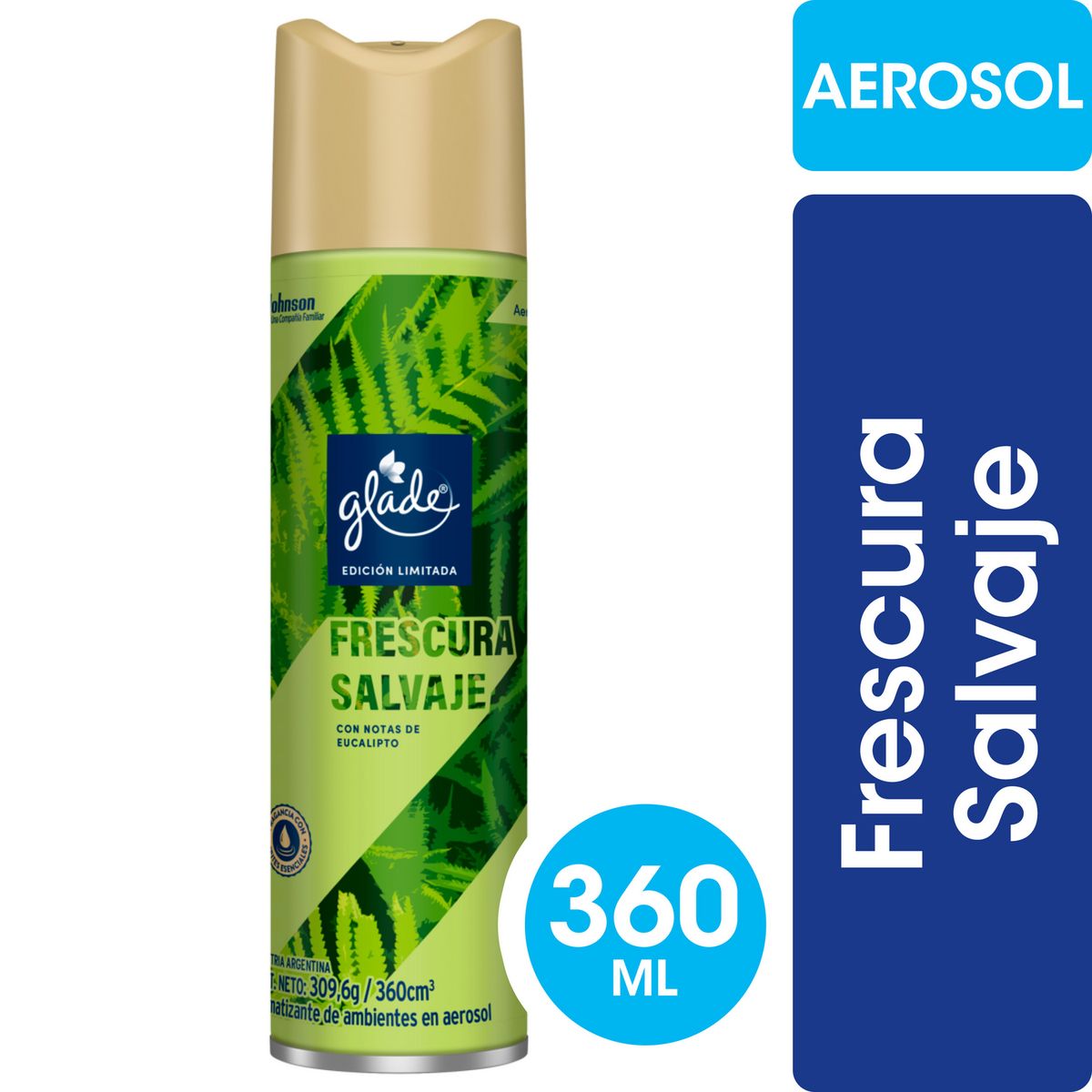 GLADE - Aromatizante en aerosol Frescura 0.36 l