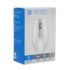HP - Mouse alámbrico blanco M10