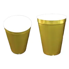 undefined - Set 12 vasos 360 ml dorados