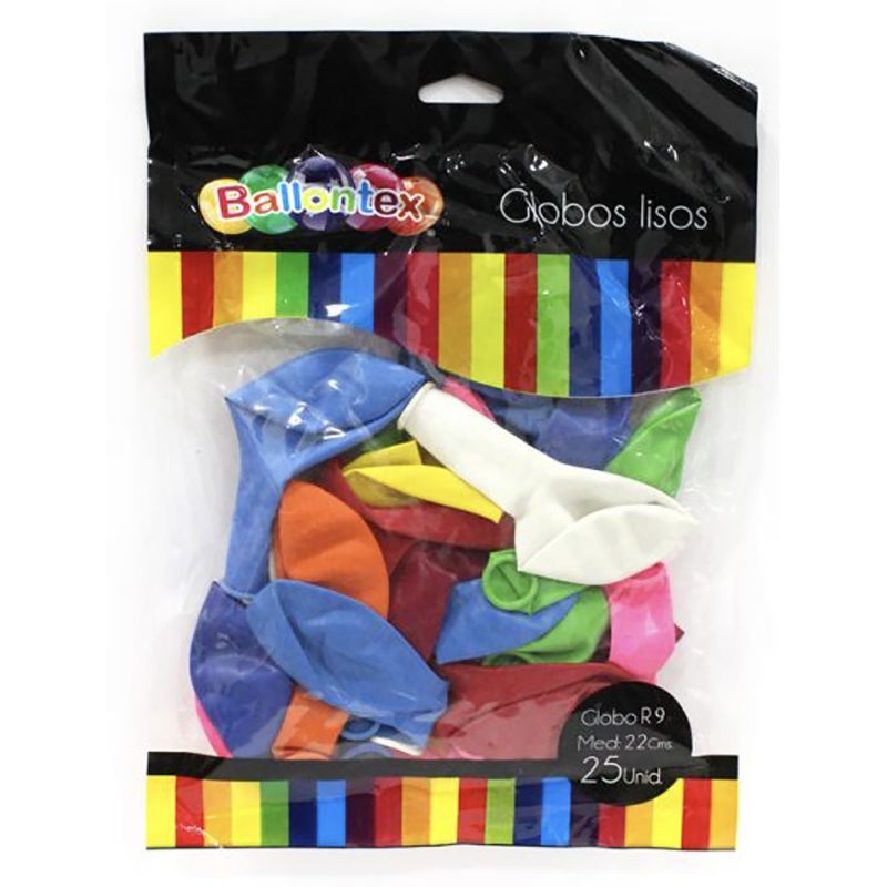  - Globos R9 mix colores 25 unidades