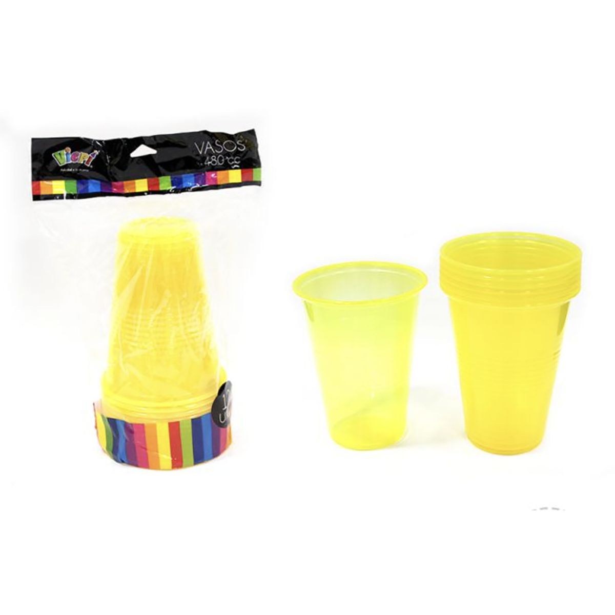 CARNAVAL - Set 12 vasos 480 ml amarillo