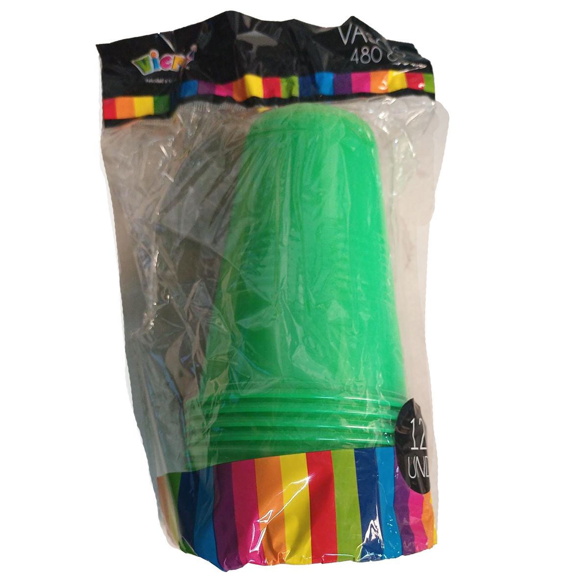 CARNAVAL - Set 12 vasos 480 ml verde