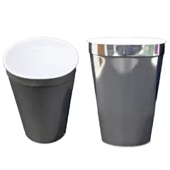 CARNAVAL - Set 12 vasos 360 ml plateados