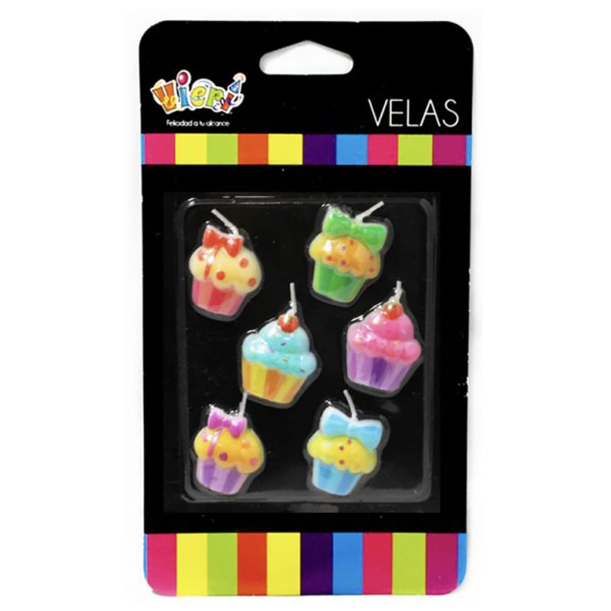 CARNAVAL - Set 5 velas cupcake
