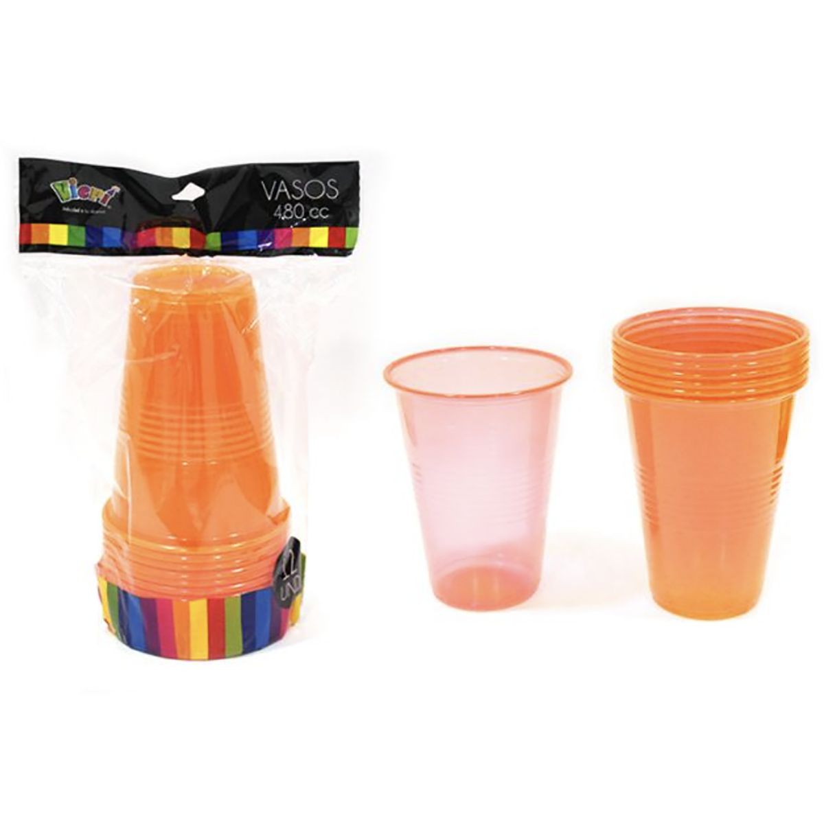 CARNAVAL - Set 12 vasos 480 ml naranjo