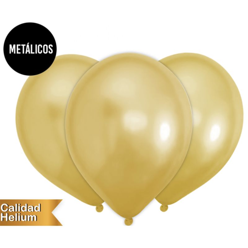  - Set 25 globos R9 dorados