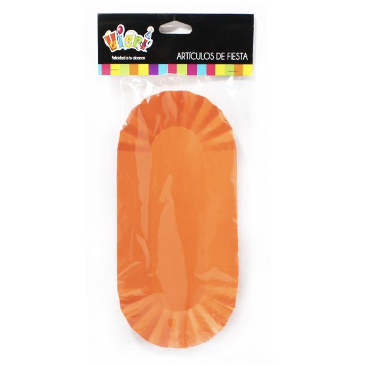 CARNAVAL - Set 10 platos de hotdog naranjo