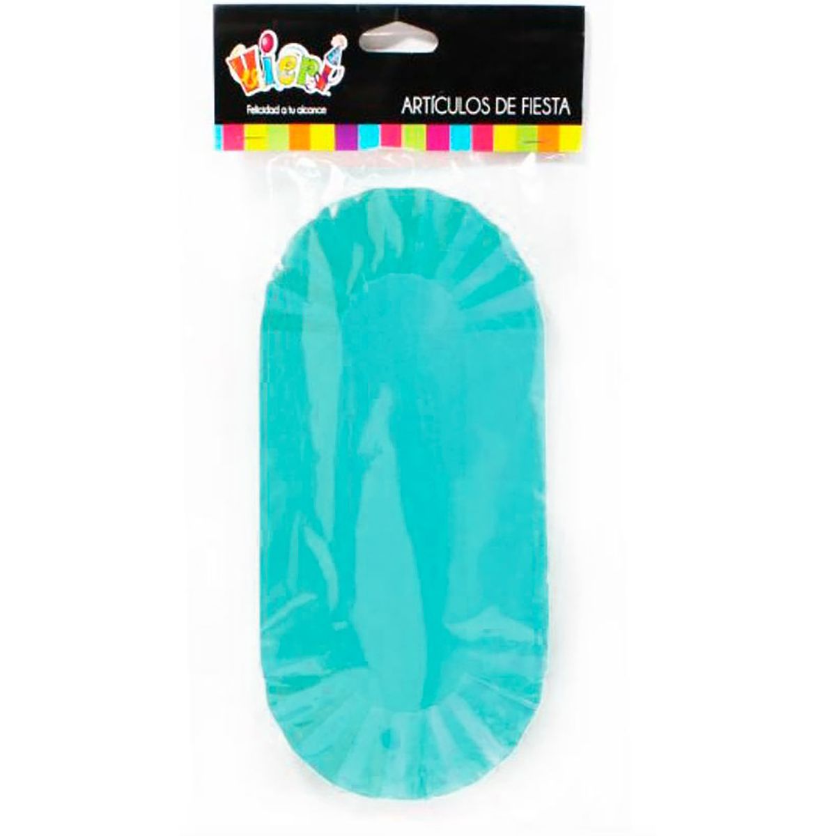 CARNAVAL - Set 10 platos de hotdog celeste