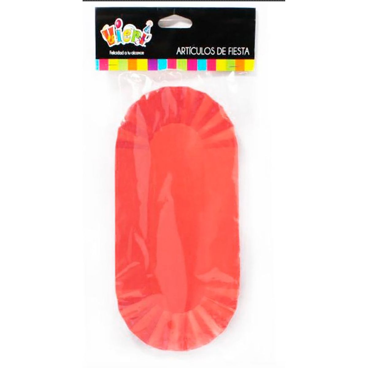 CARNAVAL - Set 10 platos de hotdog rojo