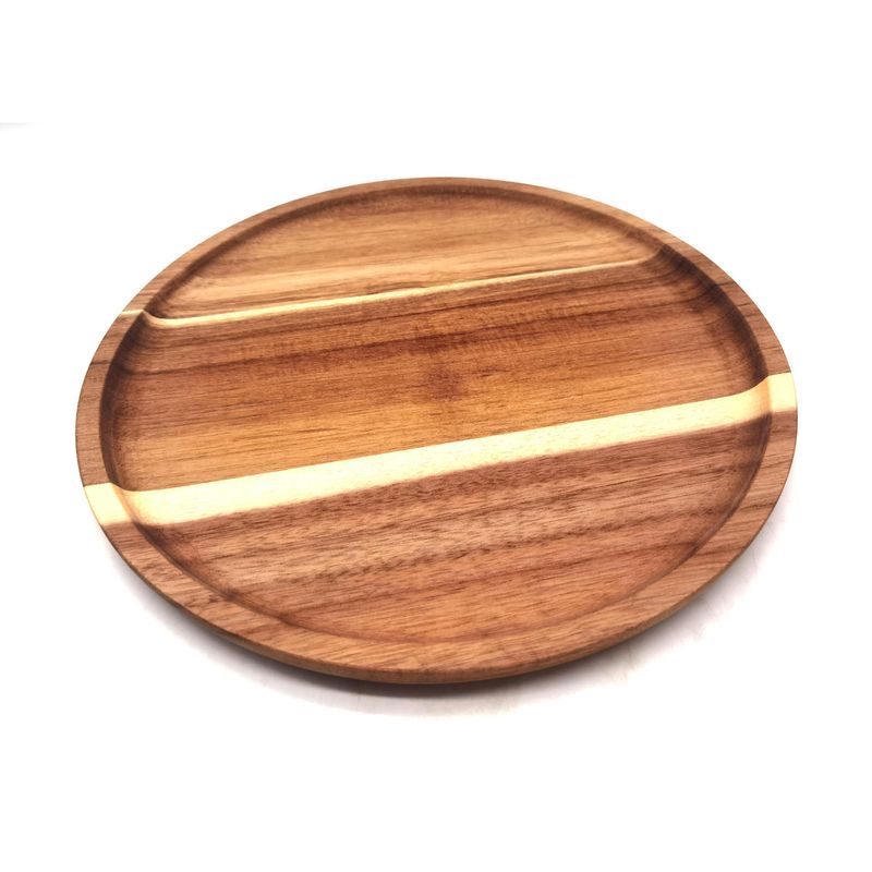 JUST HOME COLLECTION - Bandeja Madera Ovalada 30x30 cm Natural