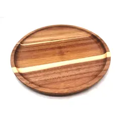 JUST HOME COLLECTION - Bandeja Madera Ovalada 30x30 cm Natural
