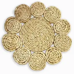 JUST HOME COLLECTION - Individual 25x25 cm Circular Natural