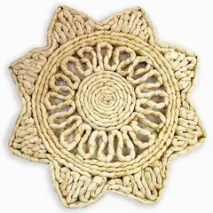 JUST HOME COLLECTION - Individual 30x30 cm Circular Natural