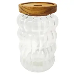 PK HOME - Frasco de vidrio con tapa grande