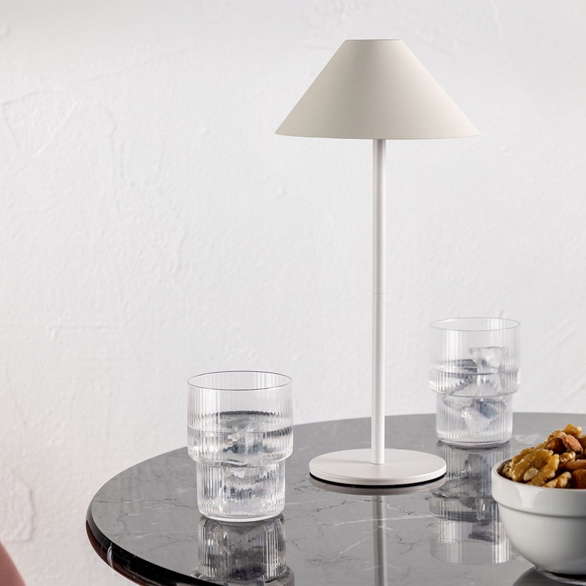 LEDZONE - Lámpara Escritorio Touch Blanco 14x28 cm