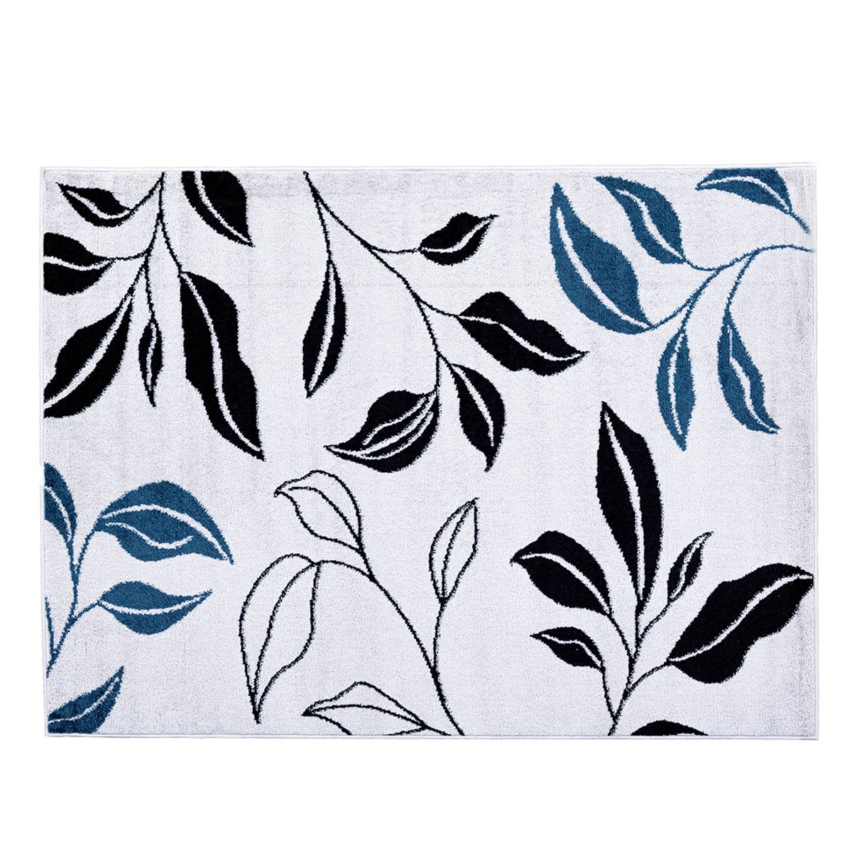 DORAL - Alfombra Broadway 150x200 cm Polipropileno Blanco /Azul