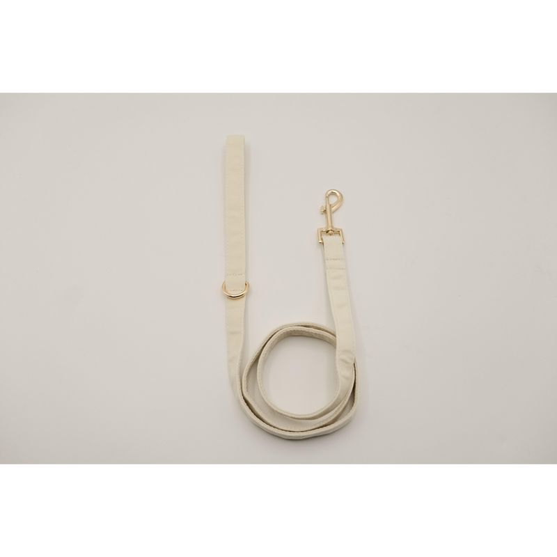 PETIZOOS - Correa tela terciopelo talla L, color beige