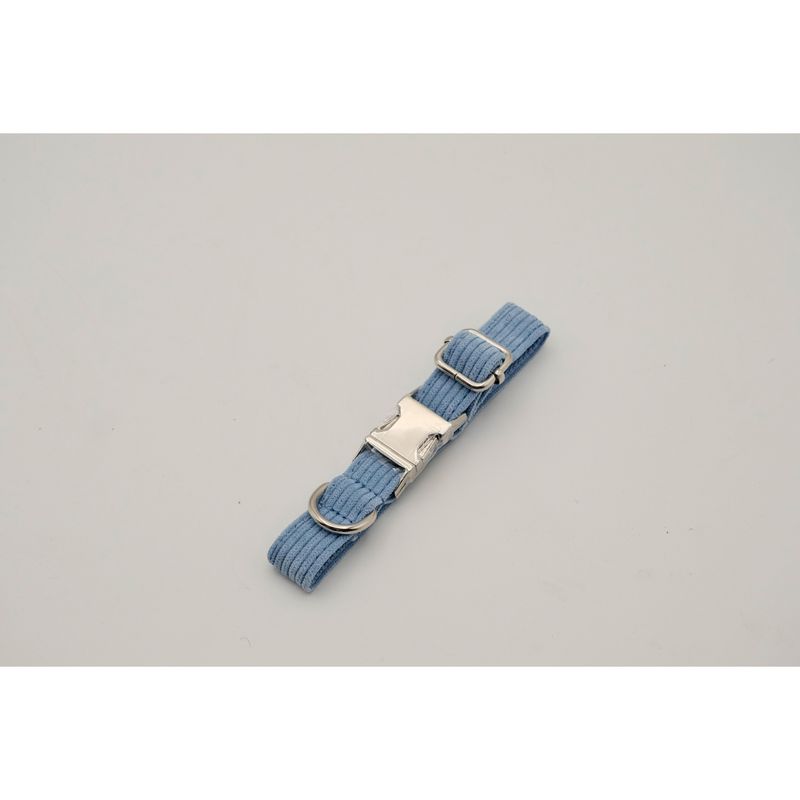 PETIZOOS - Collar tela cotelé talla M, color azul
