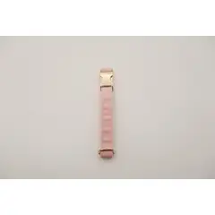 PETIZOOS - Collar tela terciopelo talla L, color rosado