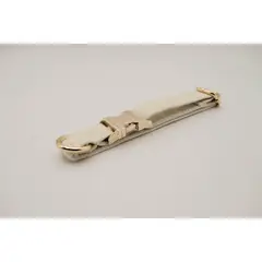 PETIZOOS - Collar tela terciopelo talla L, color beige