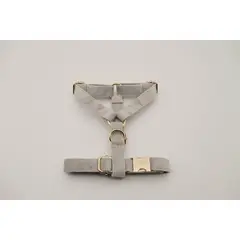 PETIZOOS - Arnés tela terciopelo talla L, color gris