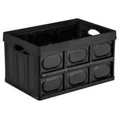 JUST HOME COLLECTION - Caja Plástica Plegable 53x37x53 cm Grafito