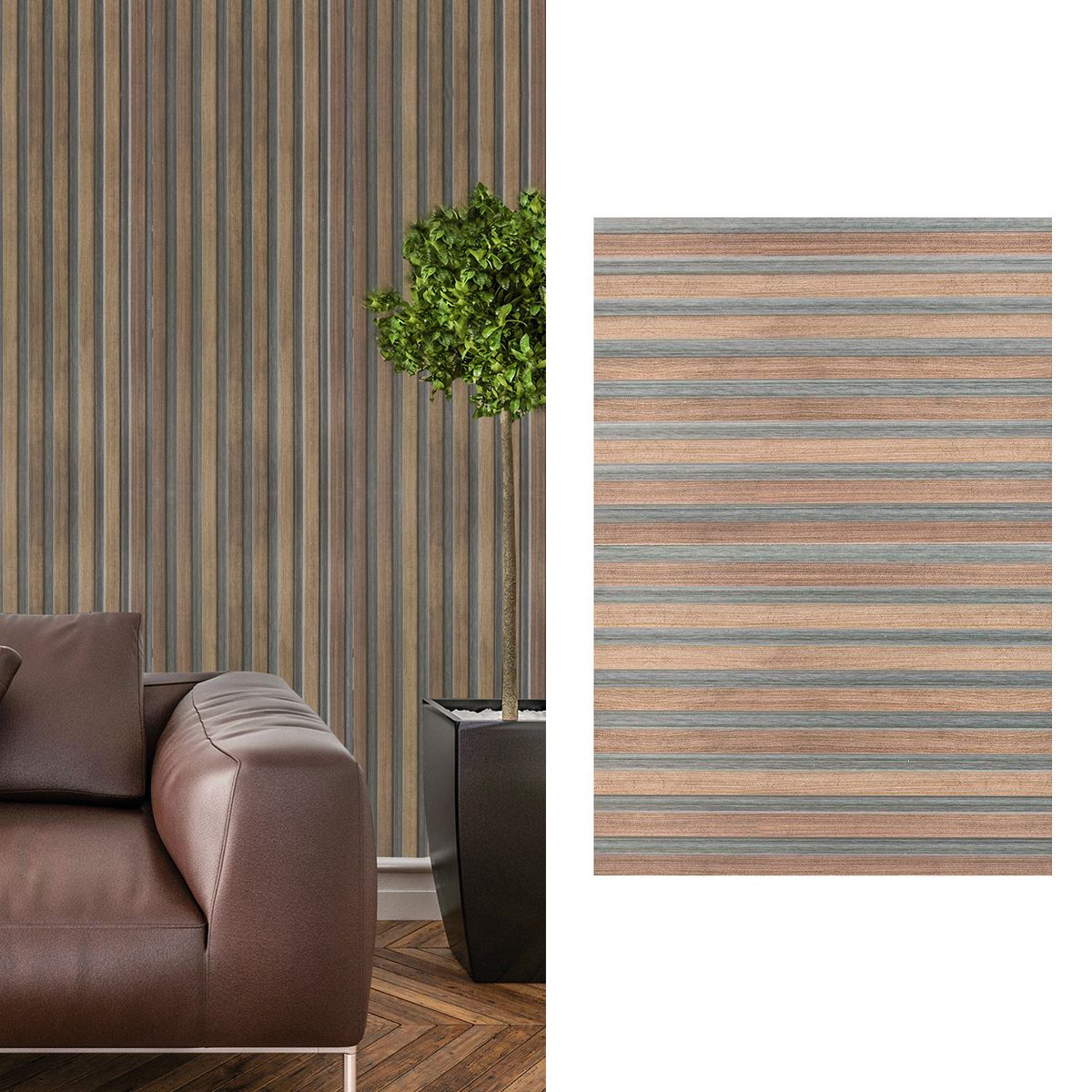 DIB - Panel Muro 3 D Wonderwalls 01 100x50 cm Café 4.5 m2 9 unidades