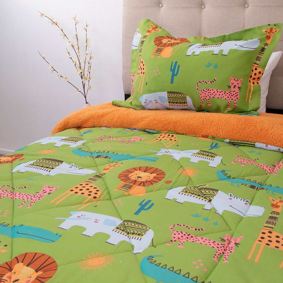 DORAL - Plumón Sherpa Kids Animal 1.5 plazas Senses Multicolor 