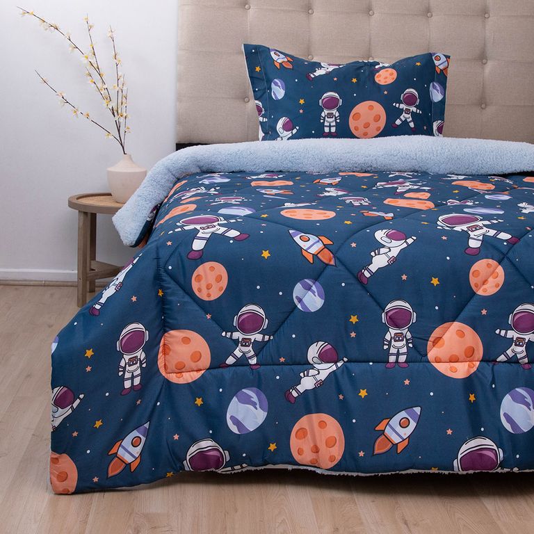 Plumón Sherpa Kids Astronauta 1.5 plazas Senses Multicolor