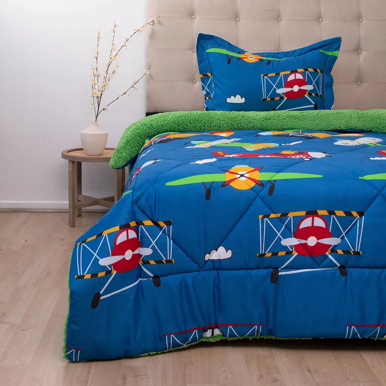 Plumón Sherpa Kids Avión 1.5 plazas Senses Multicolor