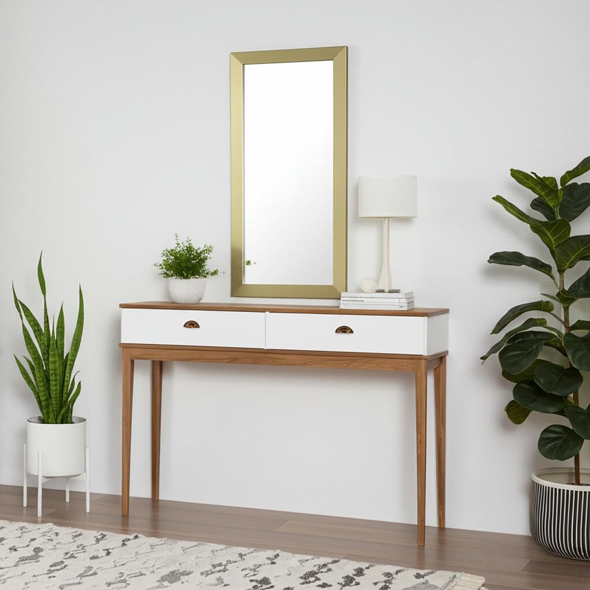 DORAL - Espejo Decorativo Forma Rectangular 55x120 cm Dorado Pared